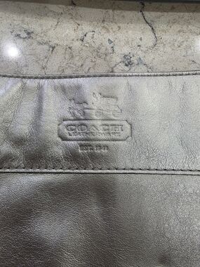 Coach Metallic Silver NWOT Leather Bag